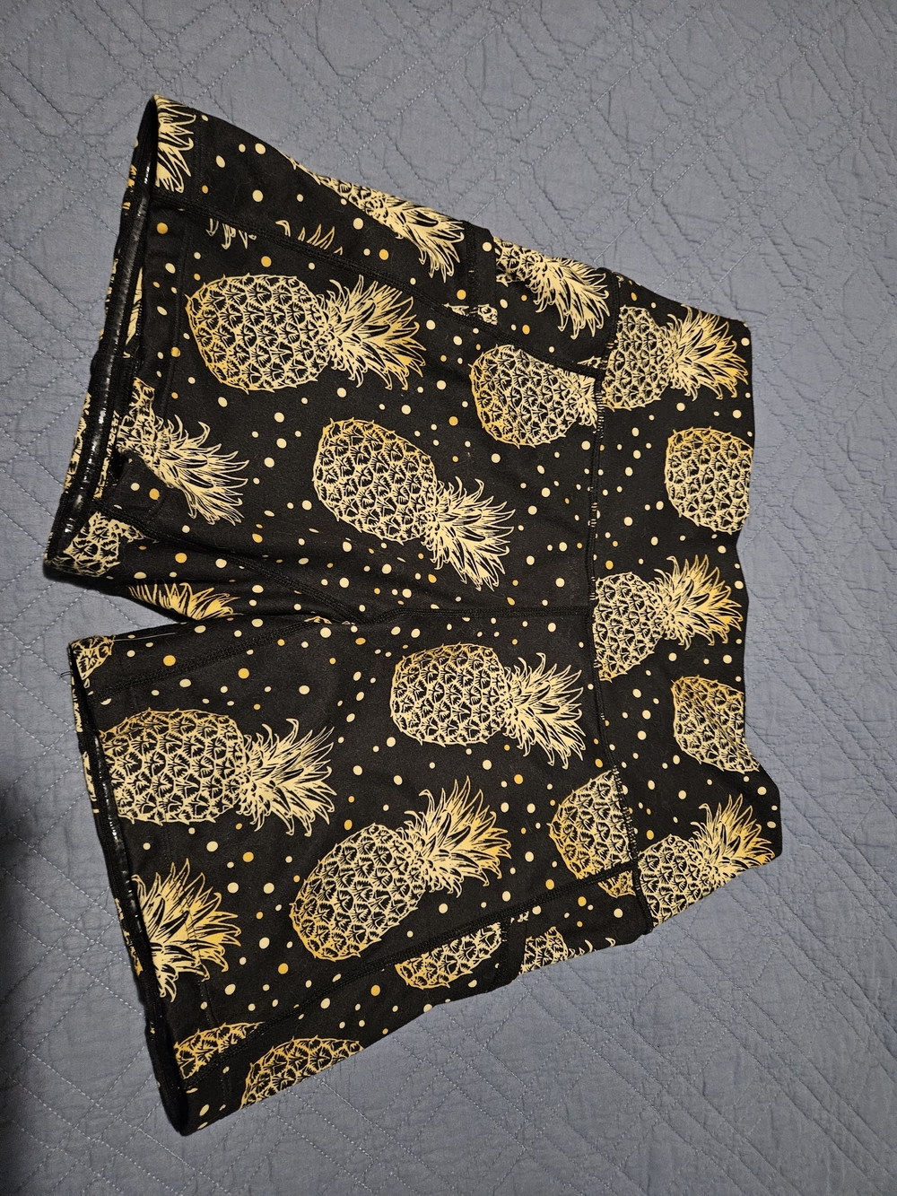 CVG Black Pineapple Print Women's Shorts